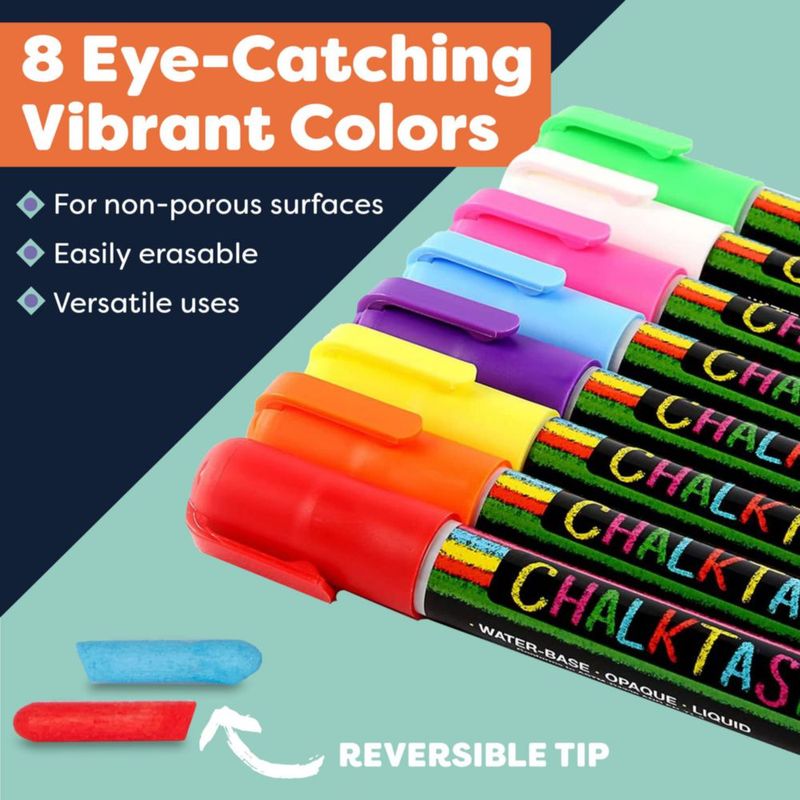 Marcadores de tiza Chalktastic set de 8 lavables