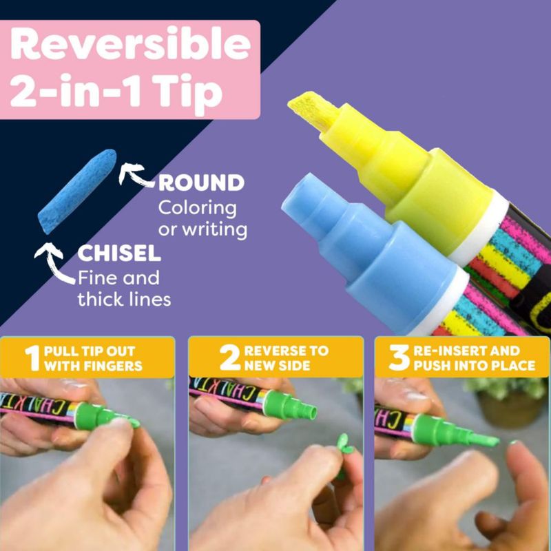 Marcadores de tiza Chalktastic set de 8 lavables