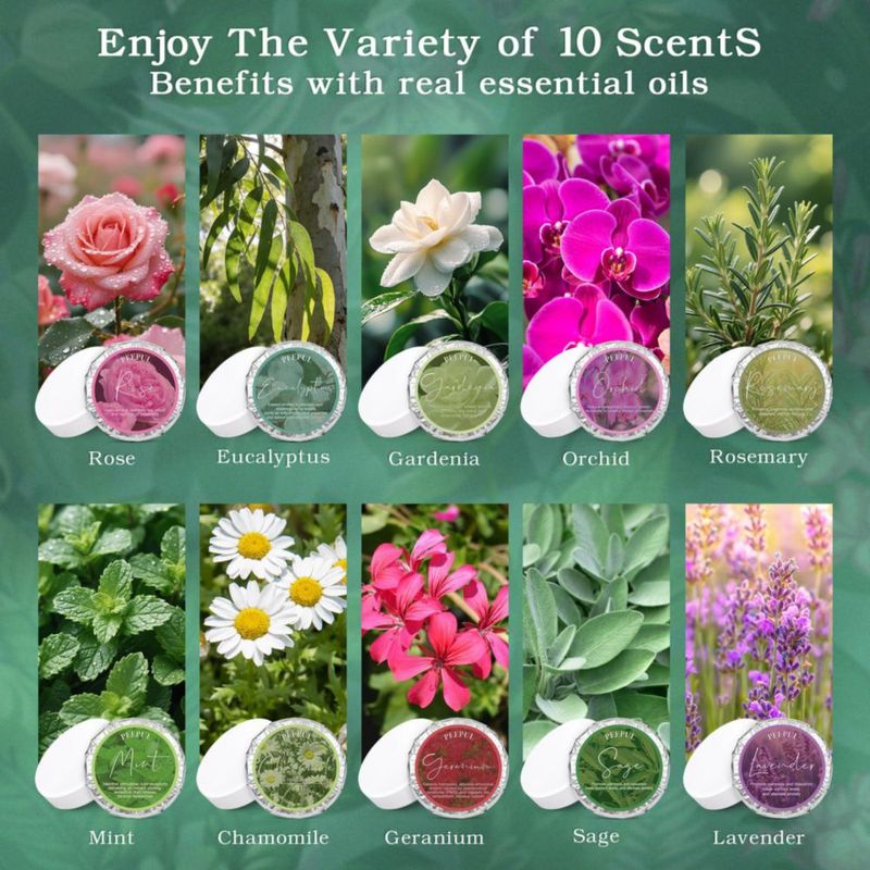 Peepul Aromaterapia: Pack de 10 pastillas aromáticas para ducha