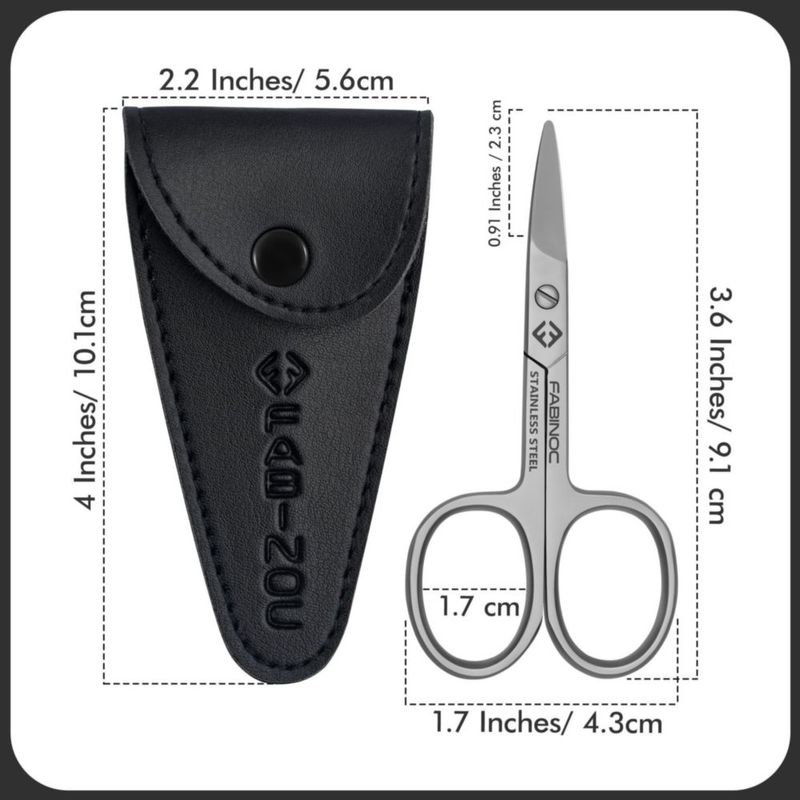 Tijeras FABINOC de Punta Curvada 89 cm Seguras para Recién Nacidos