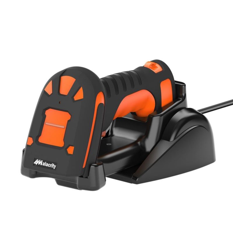 Escáner de códigos de barras Alacrity inalámbrico 433 MHz Bluetooth naranja