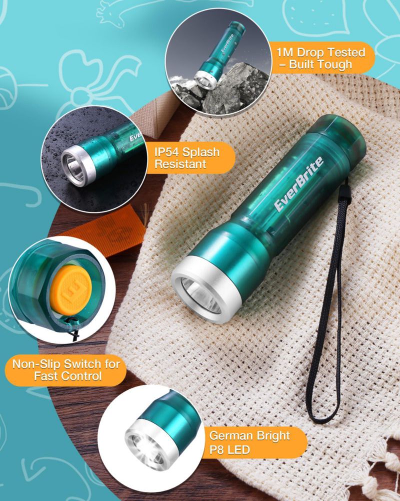 Linterna EverBrite Azul 3 Modos con Baterías Incluidas