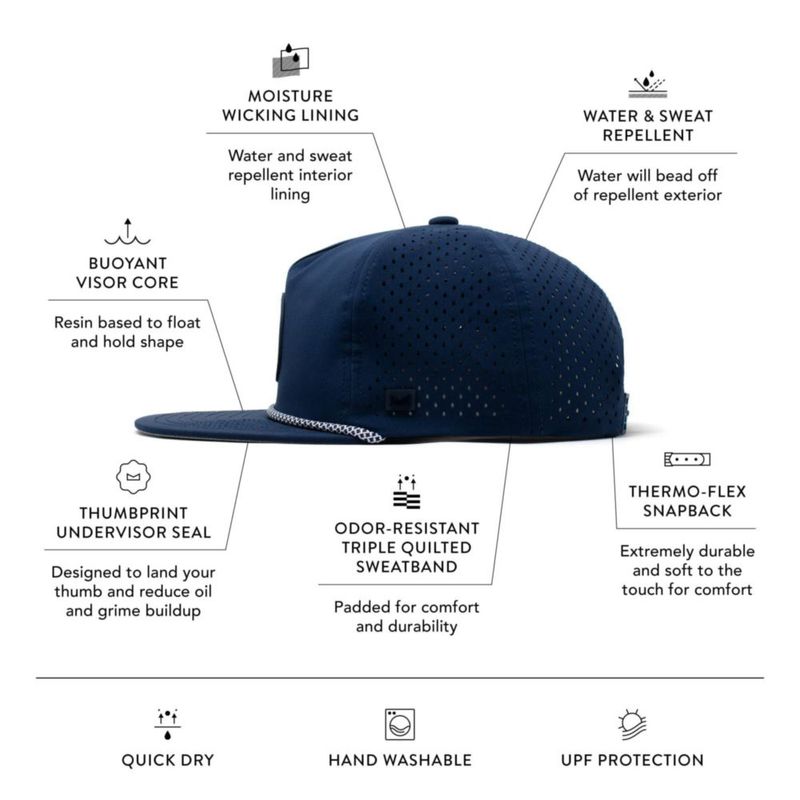 Gorra melin Coronado Hydro azul marino resistente al agua