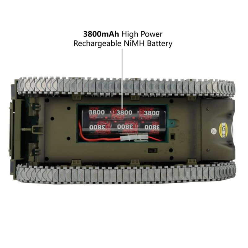 Tanque RC Heng Long M4A3 1:16 2.4GHz 360° Orugas de metal