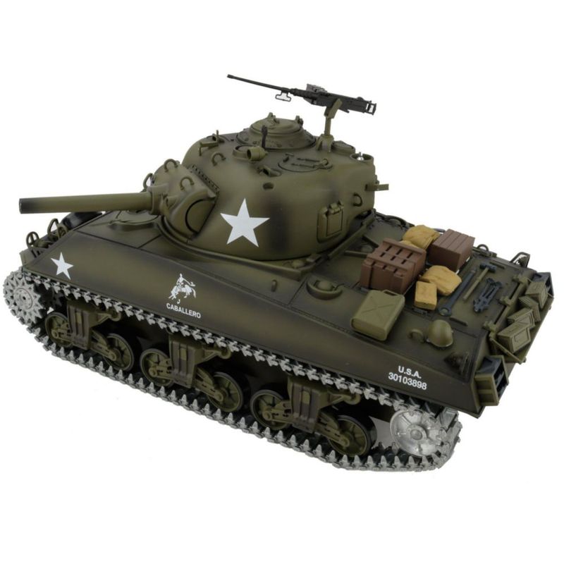 Tanque RC Heng Long M4A3 1:16 2.4GHz 360° Orugas de metal