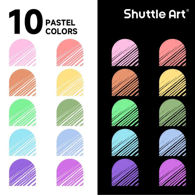 Plumas de gel Shuttle Art 10 colores pastel 07 mm punta fina
