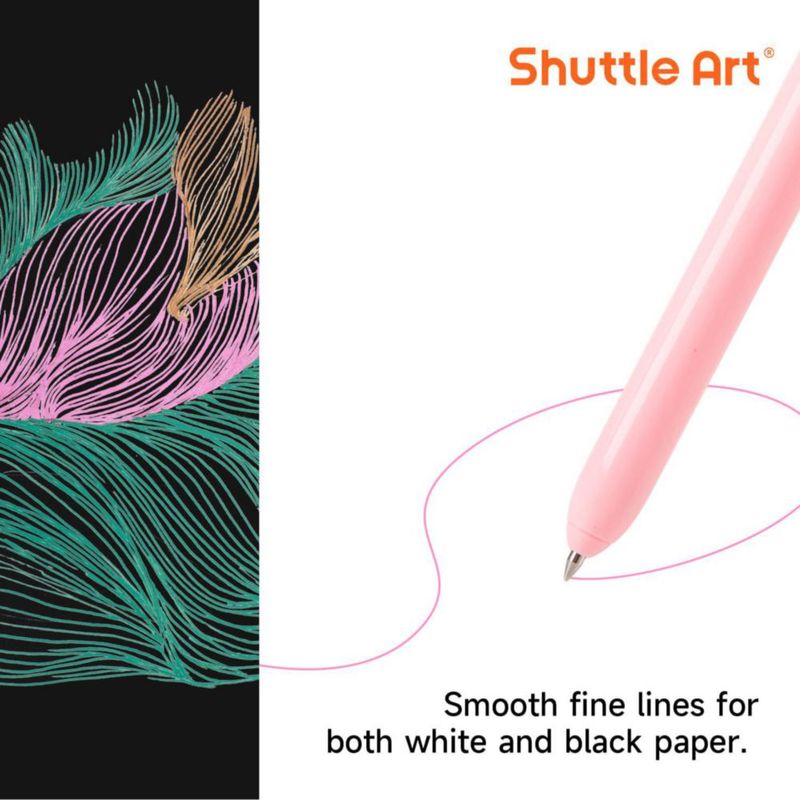 Plumas de gel Shuttle Art 10 colores pastel 07 mm punta fina