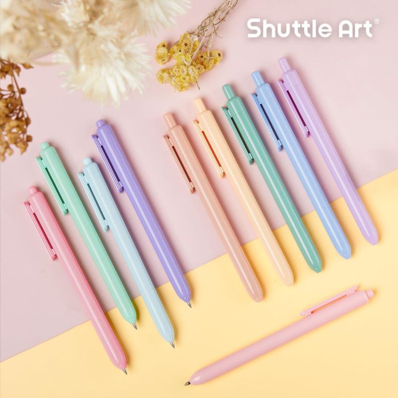 Plumas de gel Shuttle Art 10 colores pastel 07 mm punta fina
