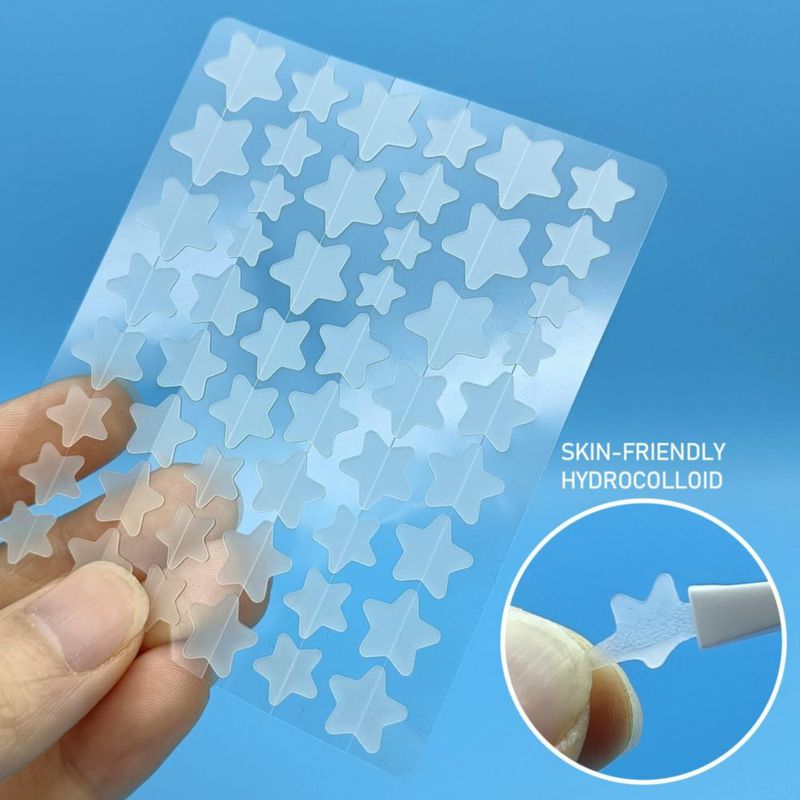 Parche de acné SVIPTP 153 unidades Hidrocoloide con forma de estrella