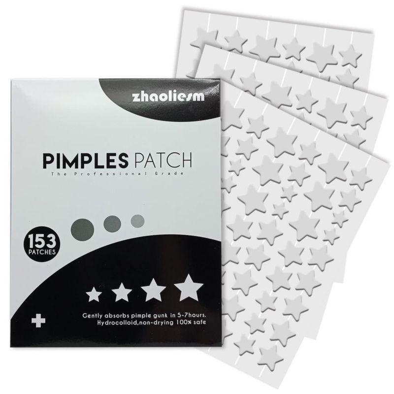 Parche de acné SVIPTP 153 unidades Hidrocoloide con forma de estrella