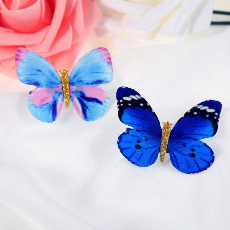 Pinzas para el pelo Boao 18 piezas estilo mariposa con brillo