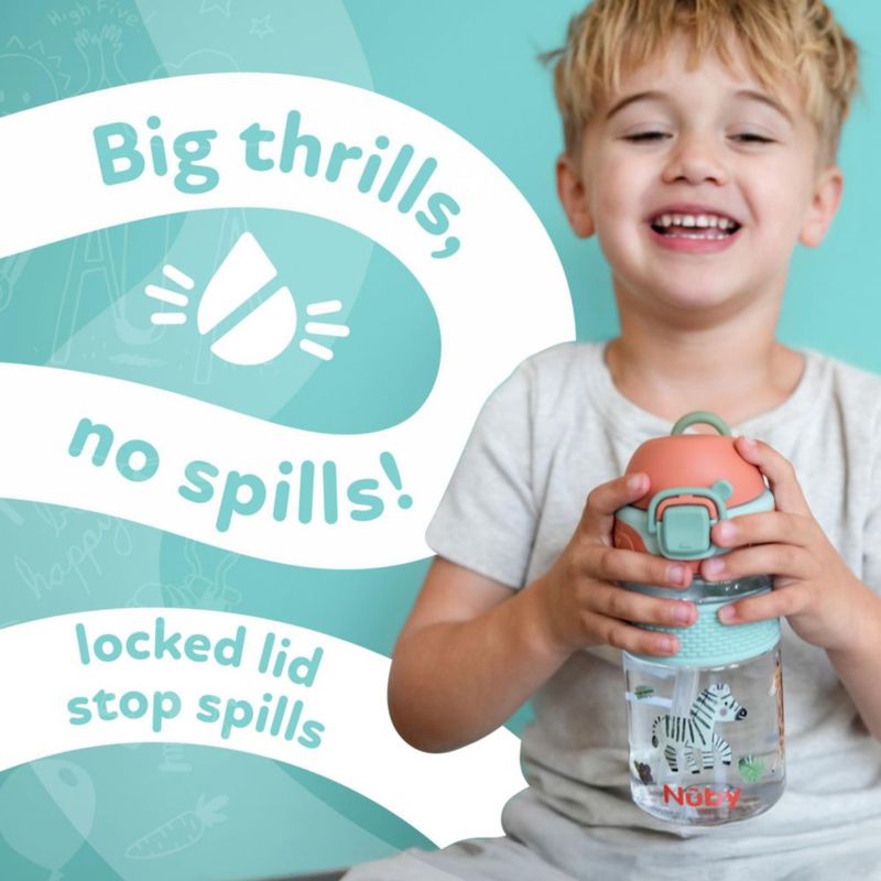Vaso Nuby 360 ml Flip‑it Bolt para niños
