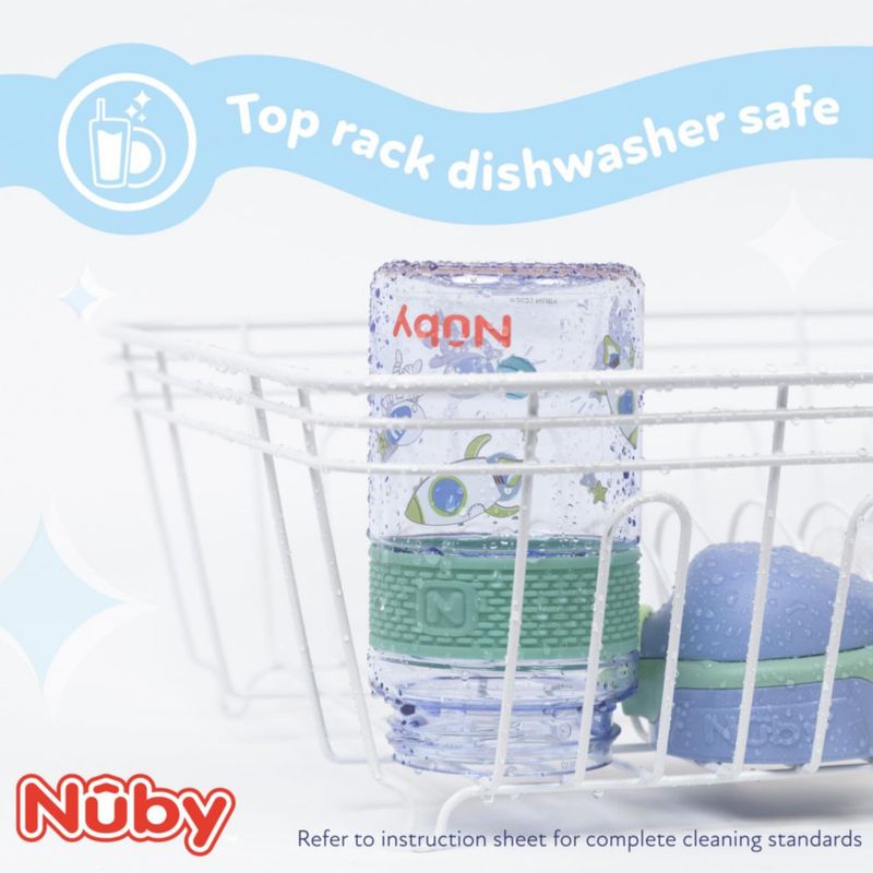 Vaso Nuby 360 ml Flip‑it Bolt para niños