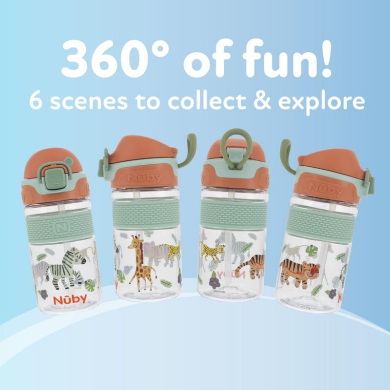 Vaso Nuby 360 ml Flip‑it Bolt para niños