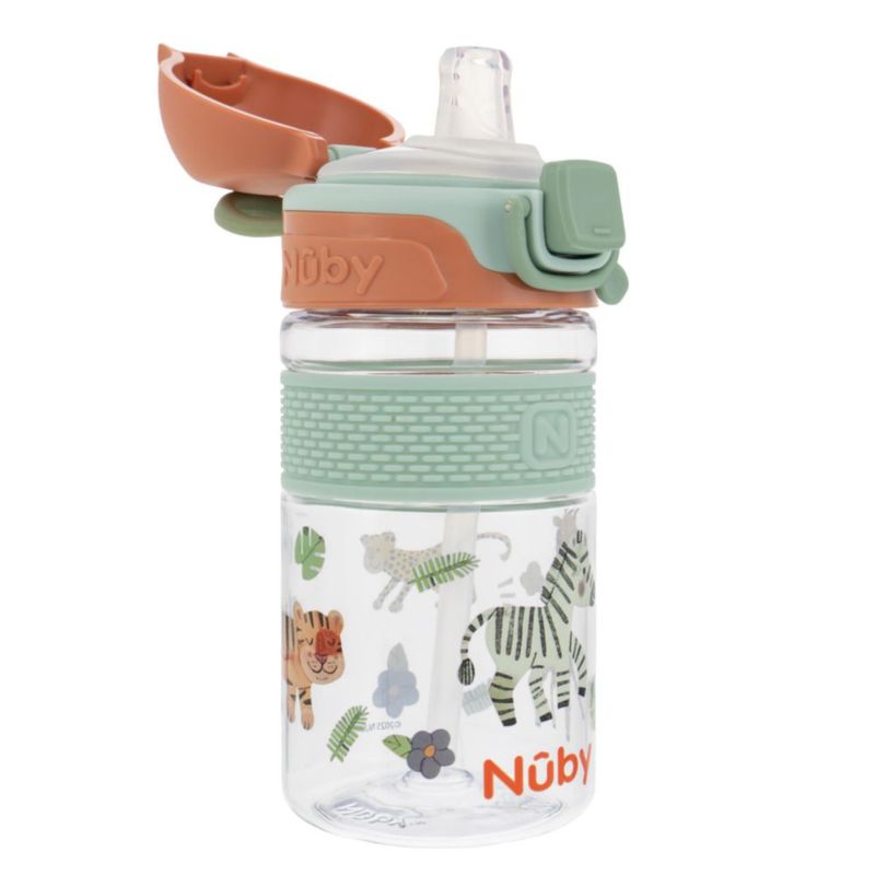 Vaso Nuby 360 ml Flip‑it Bolt para niños