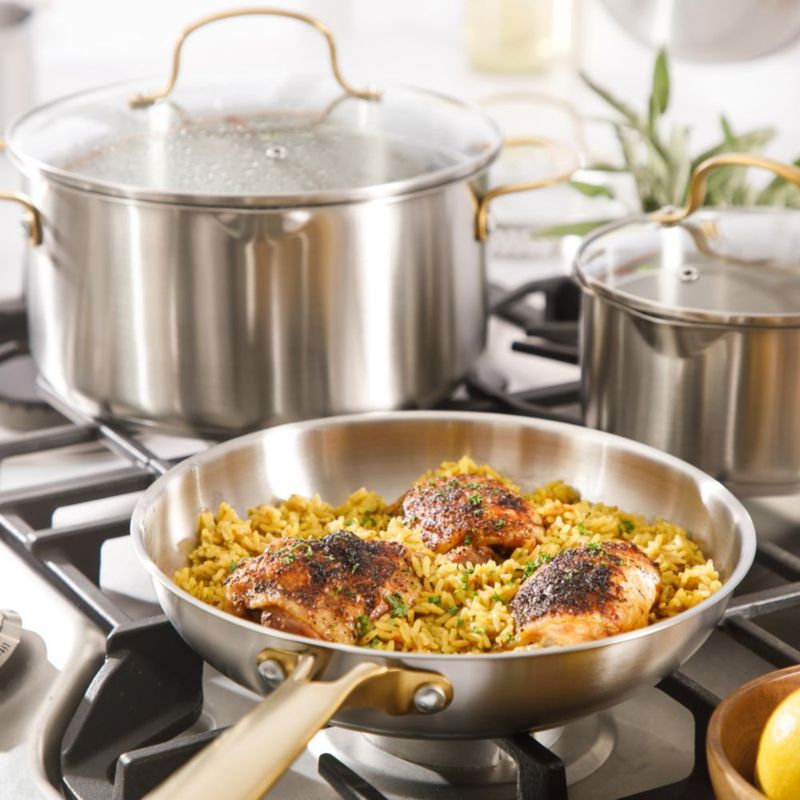 Juego de Utensilios de Cocina Oster 10 Piezas Acero Inoxidable Dorado