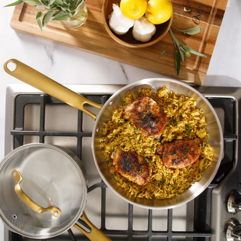 Juego de Utensilios de Cocina Oster 10 Piezas Acero Inoxidable Dorado