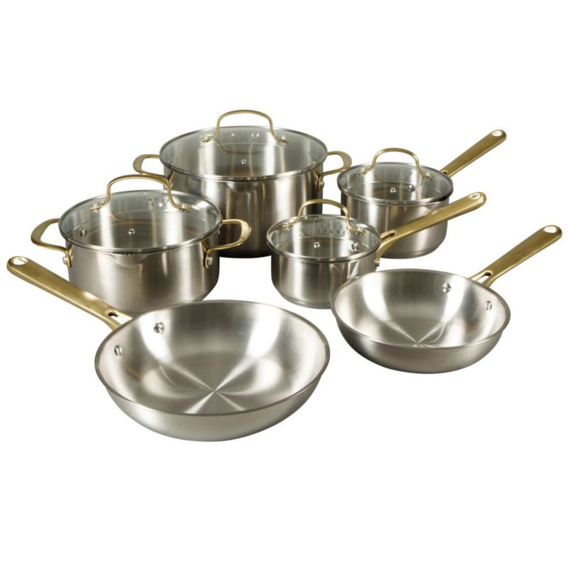 Juego de Utensilios de Cocina Oster 10 Piezas Acero Inoxidable Dorado