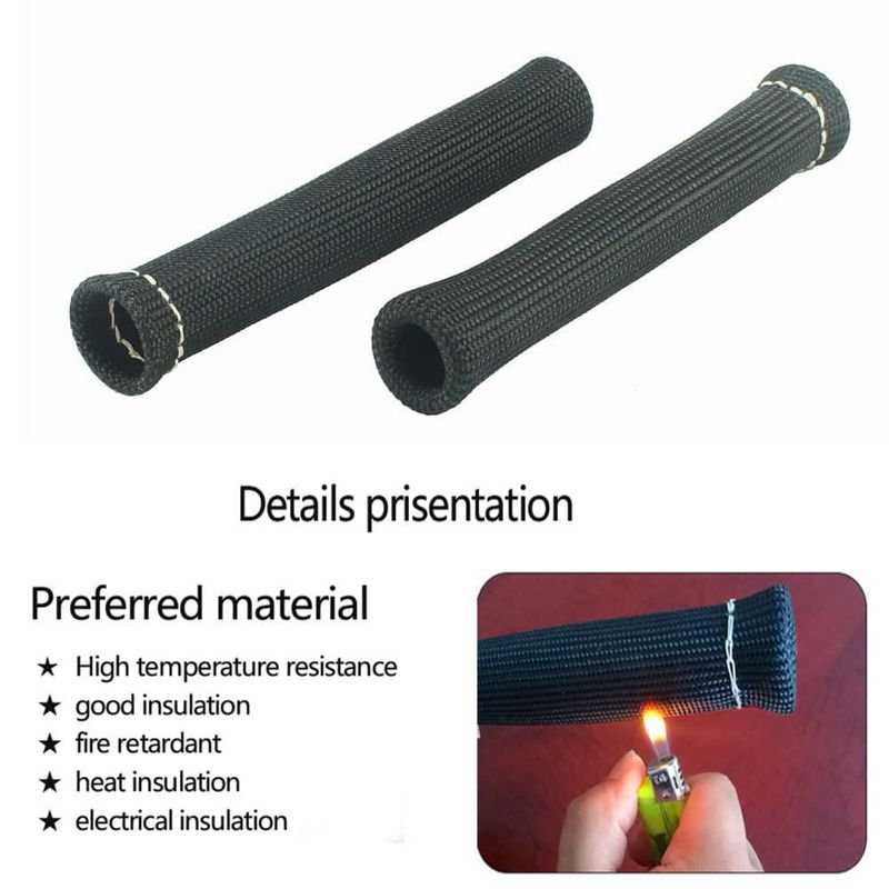 Escudo térmico para cables de bujía MAUTEMOWING 15 cm (paquete de 8)