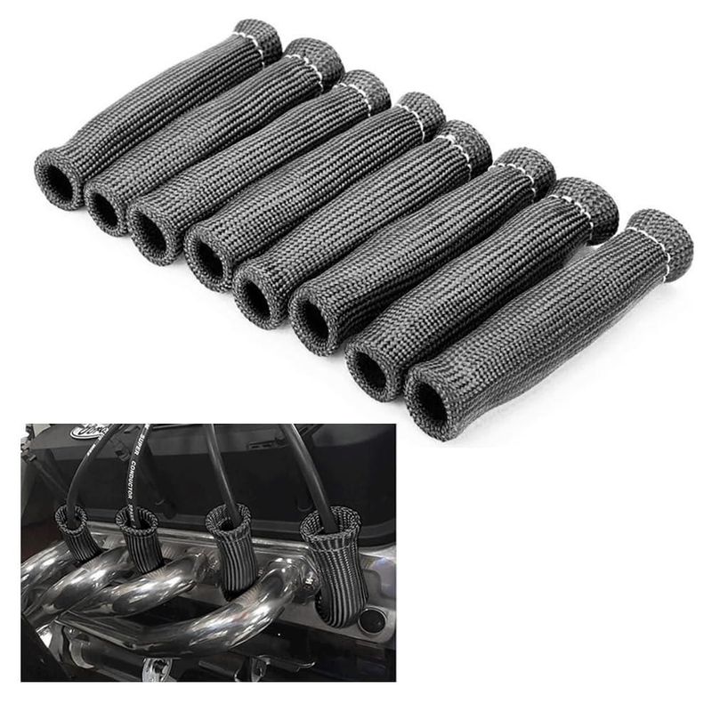 Escudo térmico para cables de bujía MAUTEMOWING 15 cm (paquete de 8)