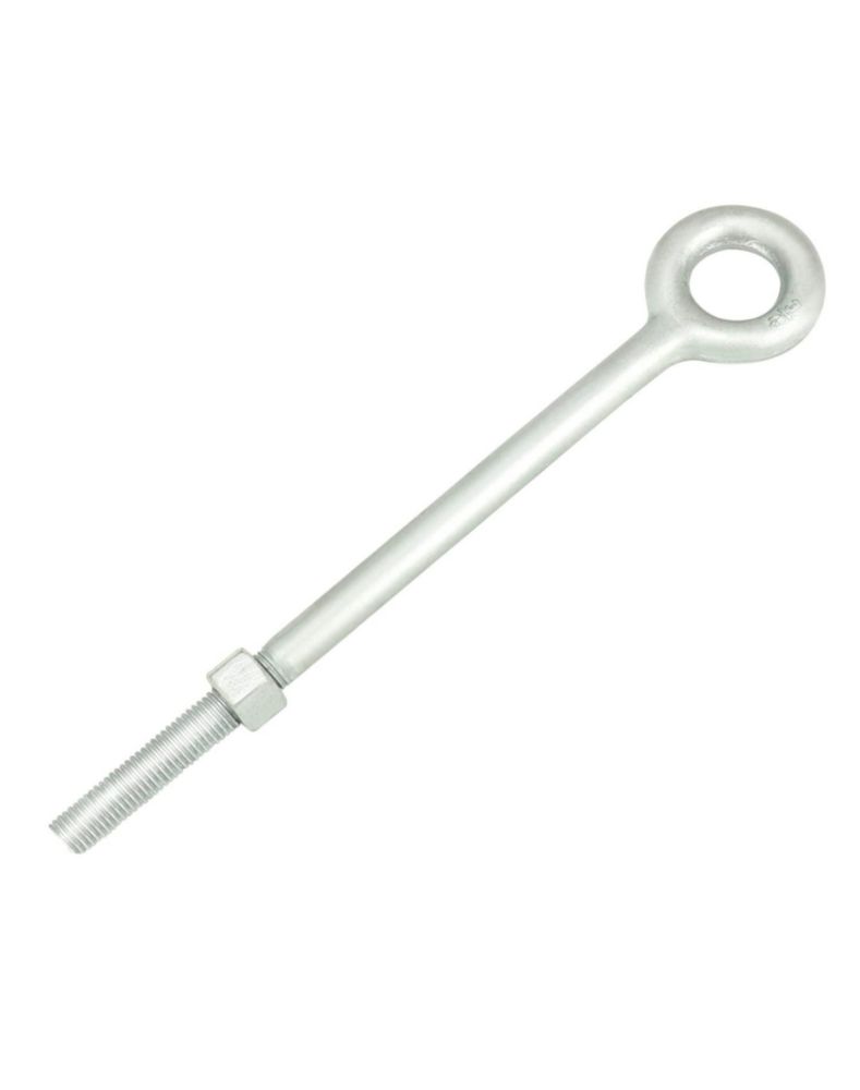 Perno de ojo QWORK 3/4" (19 cm) x 30 cm galvanizado - paquete de 2