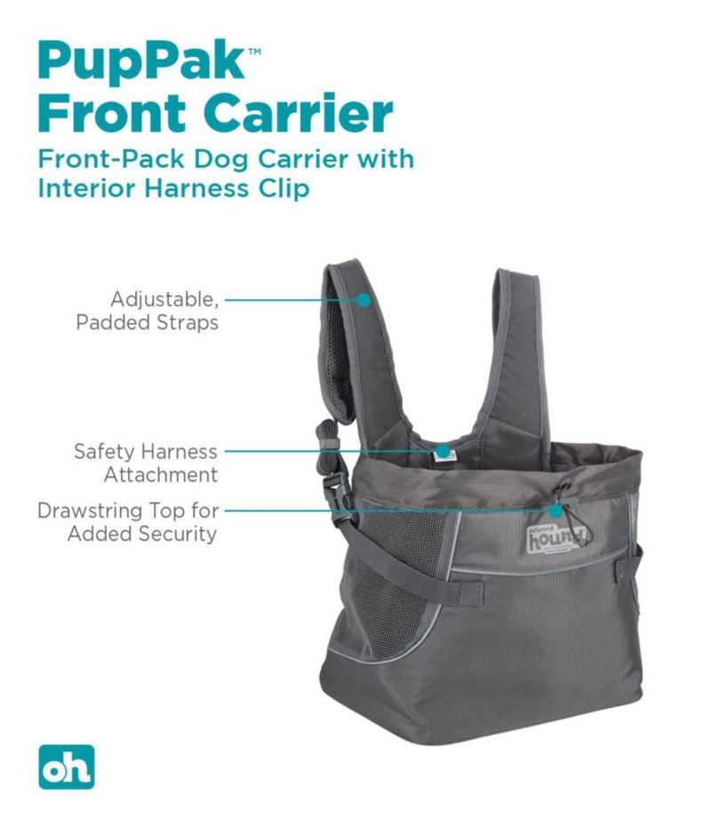 Transportín para perros Outward Hound pequeño 30 × 29 × 19 cm gris