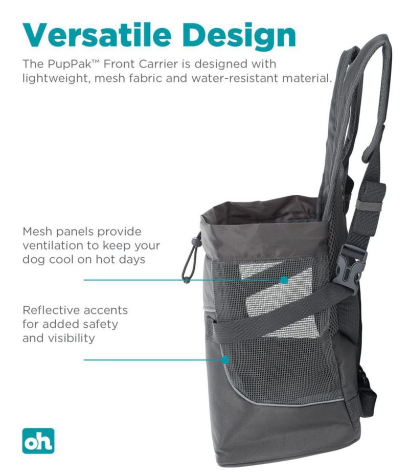 Transportín para perros Outward Hound pequeño 30 × 29 × 19 cm gris