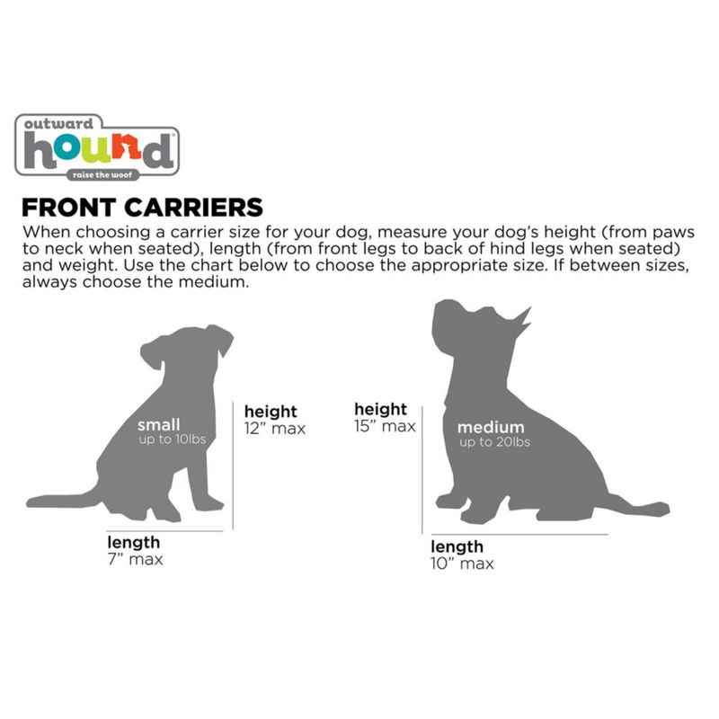 Transportín para perros Outward Hound pequeño 30 × 29 × 19 cm gris