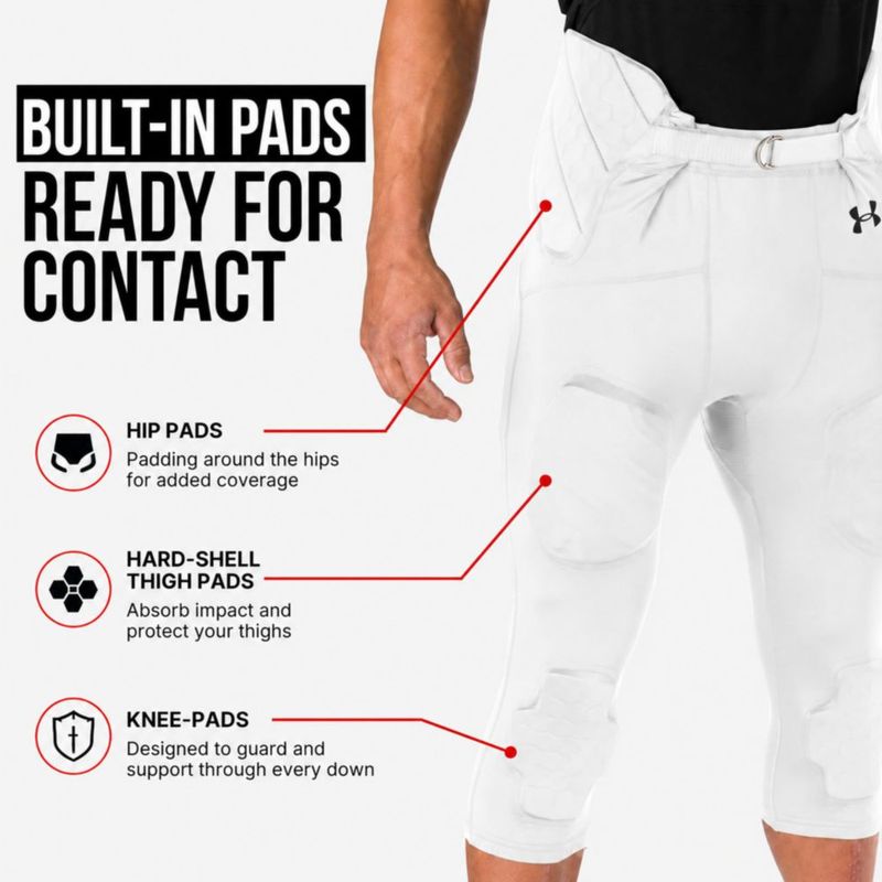 Pantalones Under Armour Game Day Adulto Talla Grande Blanco