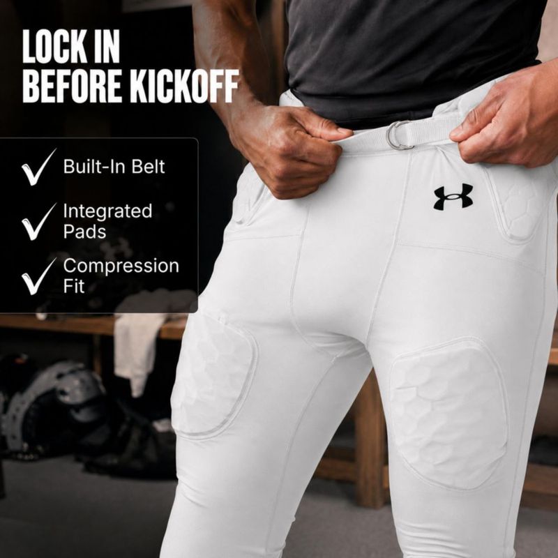 Pantalones Under Armour Game Day Adulto Talla Grande Blanco