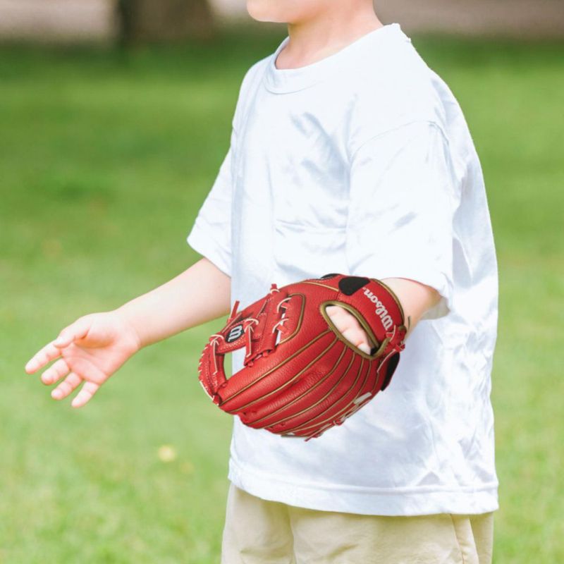 Guante de T‑Ball Wilson 23 cm Rojo/Oro para mano derecha