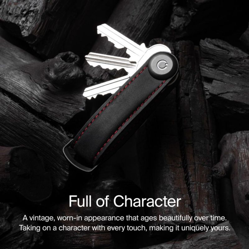 Llavero orbitkey organizador de cuero color Marrón Roble