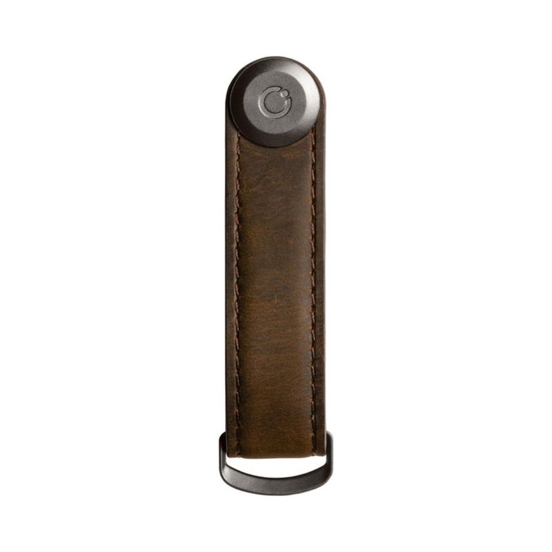 Llavero orbitkey organizador de cuero color Marrón Roble