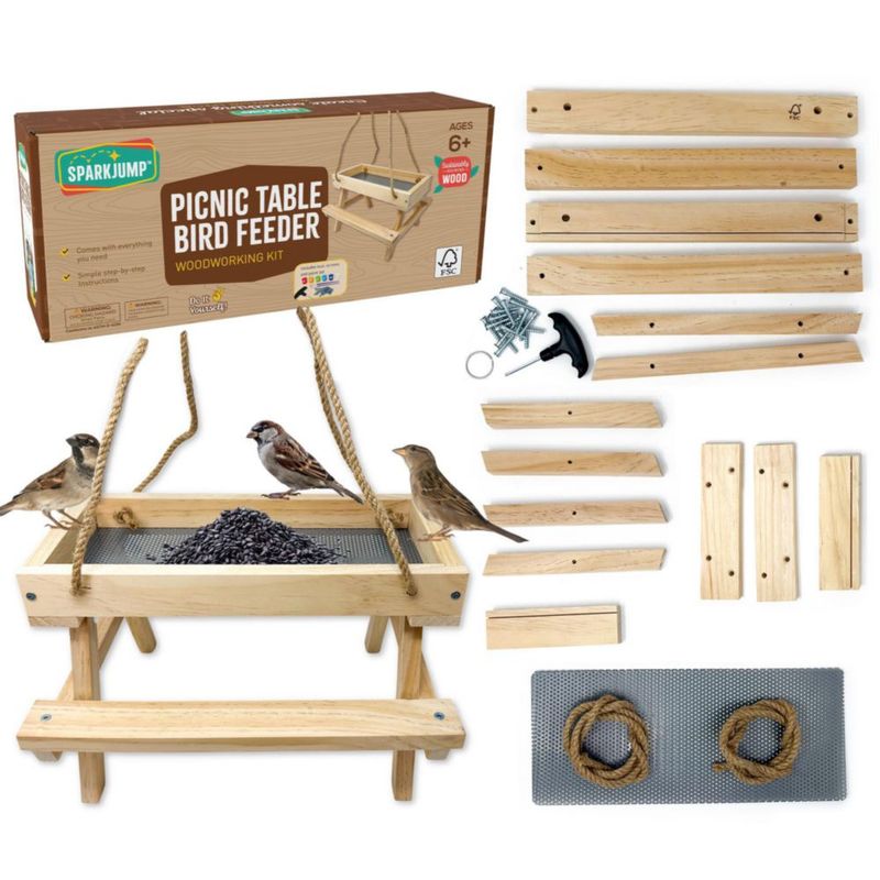 Kit DIY de Comedero para Pájaros con Mesa de Picnic SparkJump
