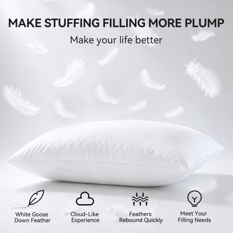 Relleno para almohada MOOX 18 kg Mezcla de plumón y plumas (DIY)