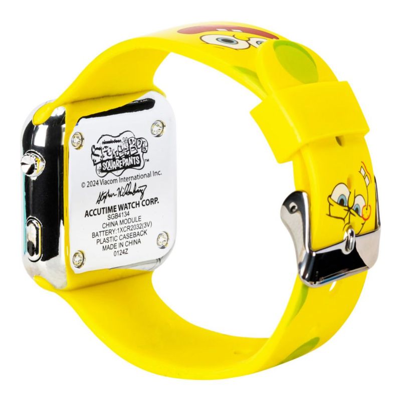 Reloj digital Accutime Bob Esponja LED amarillo para niños
