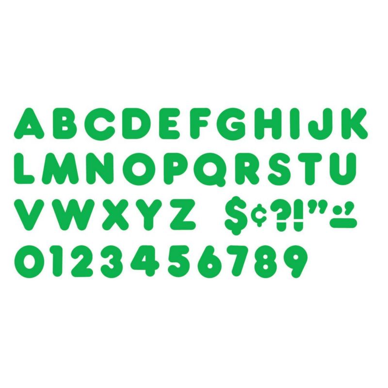 Letras Trend Enterprises 10 cm 75 piezas color verde