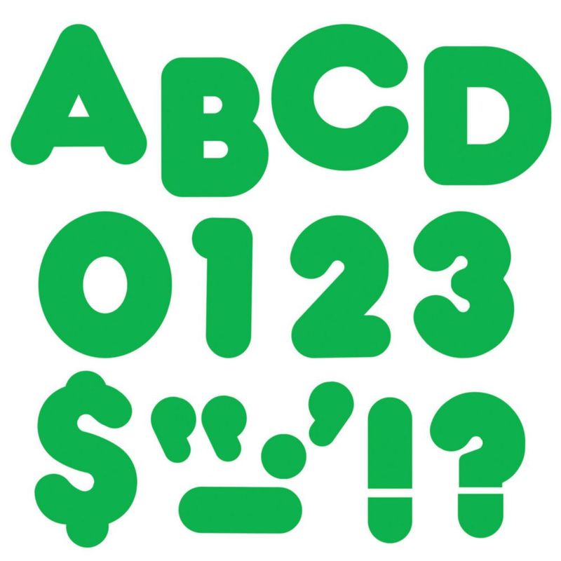 Letras Trend Enterprises 10 cm 75 piezas color verde