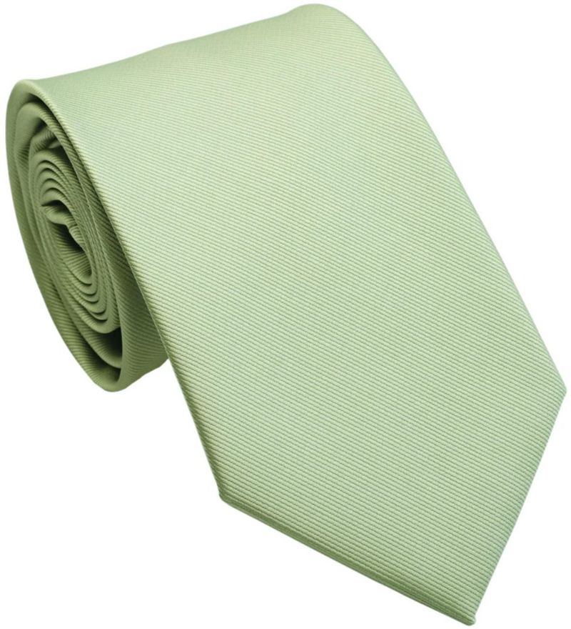 Corbata y juego de pañuelo de bolsillo ZENXUS de 8 cm color verde salvia