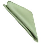 Corbata y juego de pañuelo de bolsillo ZENXUS de 8 cm color verde salvia