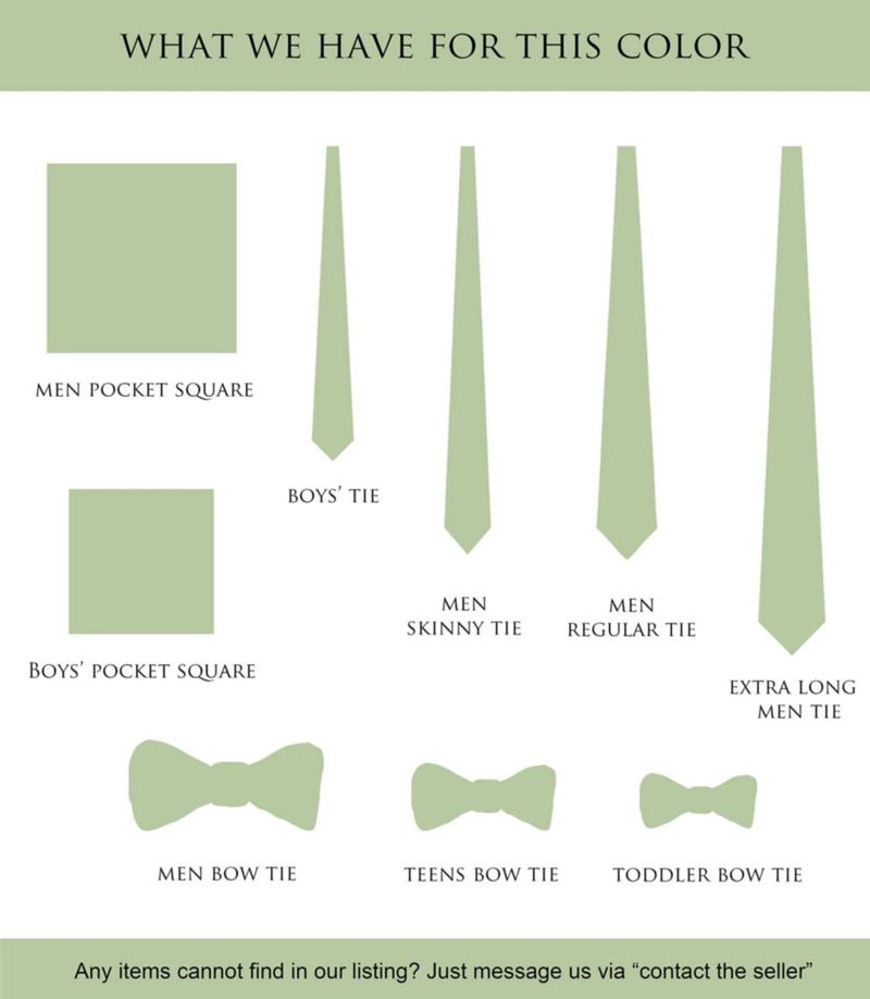 Corbata y juego de pañuelo de bolsillo ZENXUS de 8 cm color verde salvia