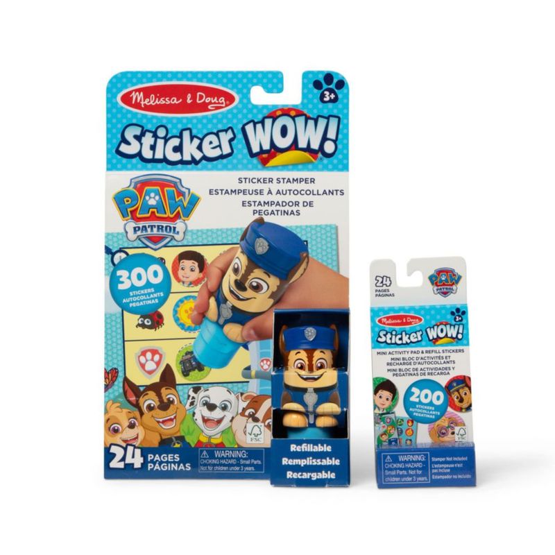 Libro de pegatinas Melissa & Doug PAW Patrol Chase WOW!
