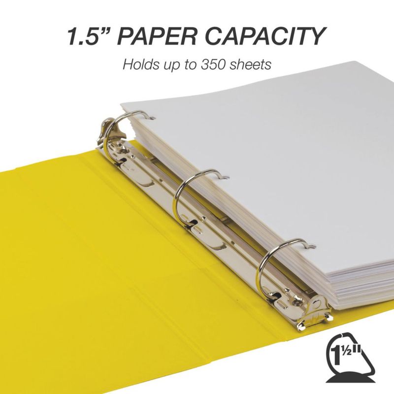 Carpeta de anillas Samsill de 3 anillas 38 cm amarilla reciclada