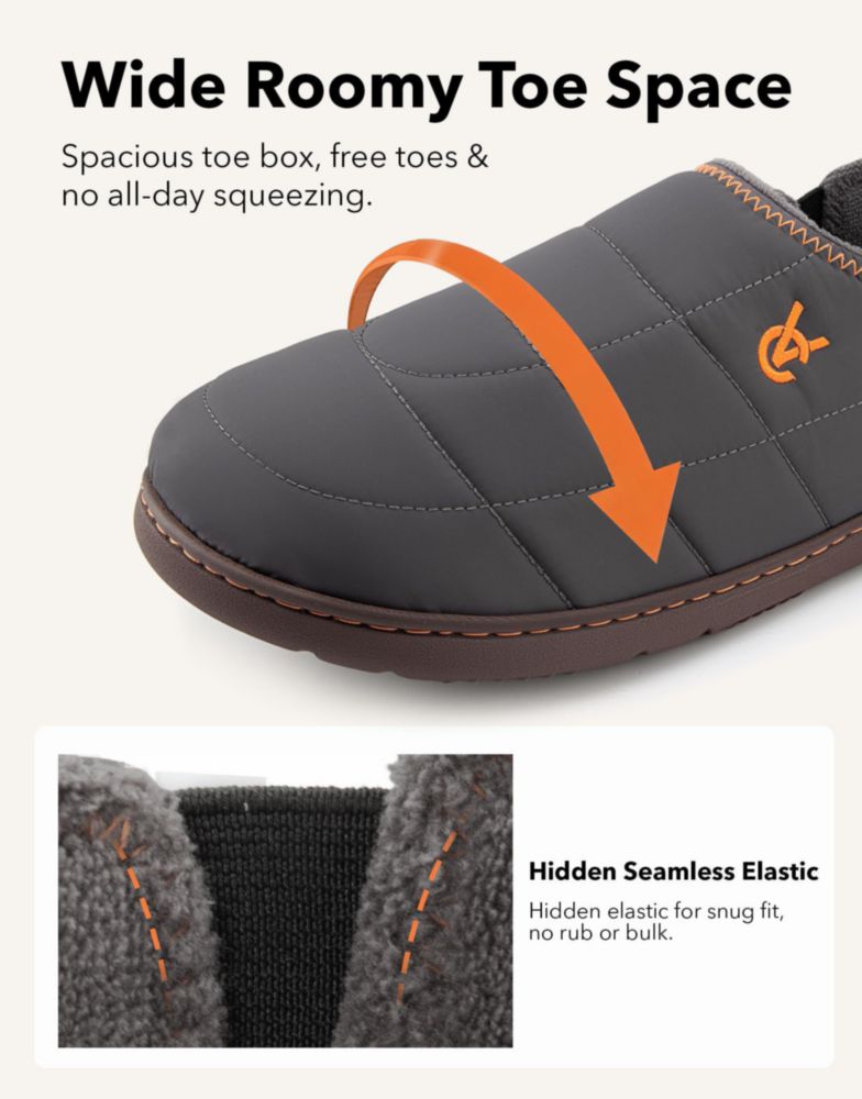 Pantuflas VeraCosy Gris Frío 27-28 cm Antideslizantes