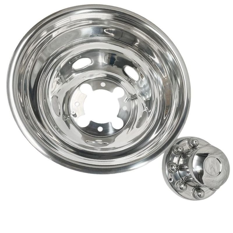 Tapas de rueda VICOJETOR 4 piezas 43 cm acero inoxidable para camión Dually