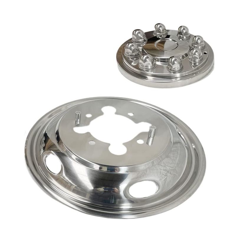 Tapas de rueda VICOJETOR 4 piezas 43 cm acero inoxidable para camión Dually