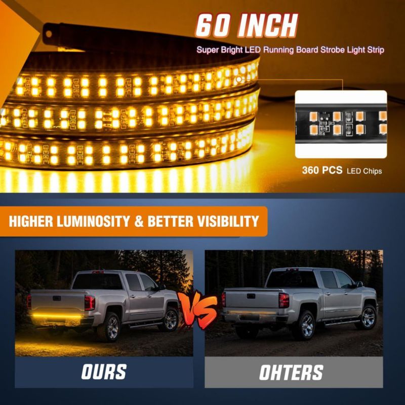 Luz de cola Nilight 150 cm Ámbar LED estroboscópica