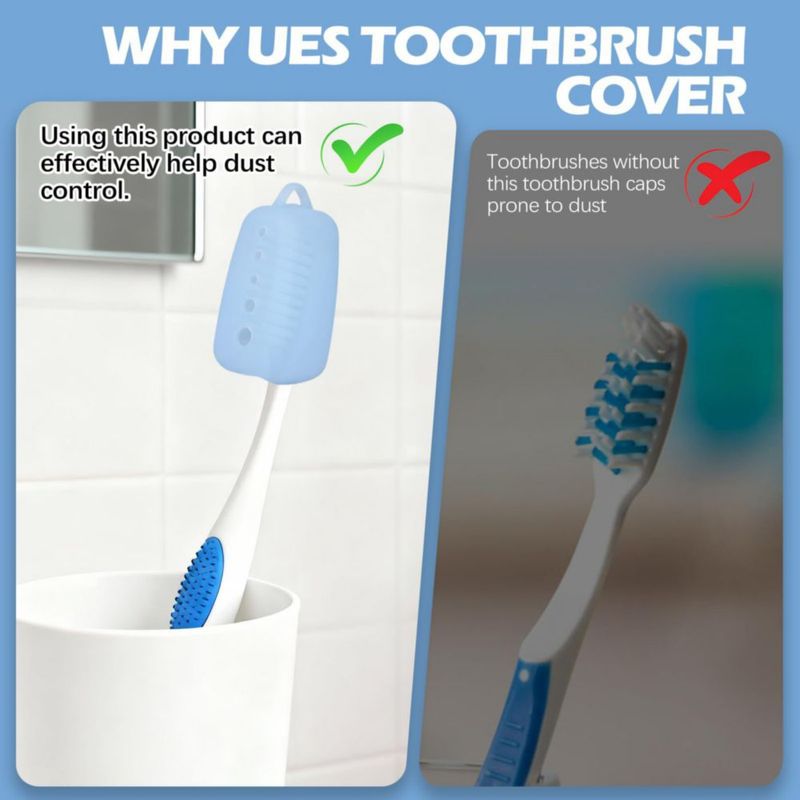 Fundas de silicona coloridas para cepillos de dientes Lapfoon – paquete de 8