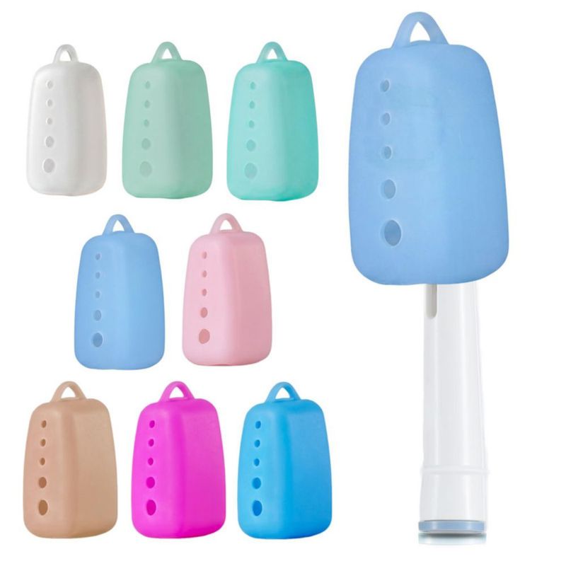 Fundas de silicona coloridas para cepillos de dientes Lapfoon – paquete de 8