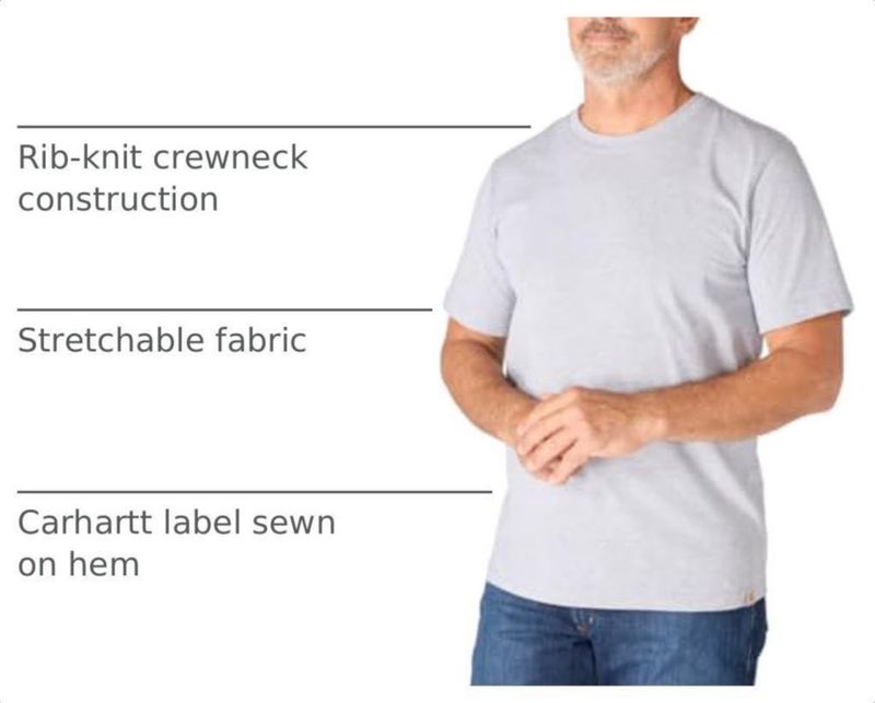 Camiseta Carhartt Gris Jaspeado Talla Grande